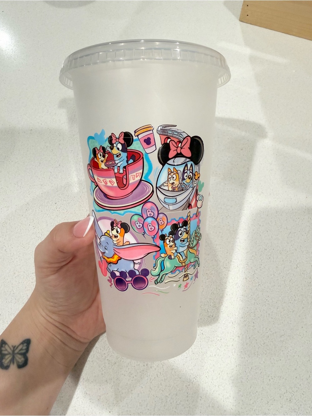 Disney-Themed Reusable Party Cup - Pink Accents
